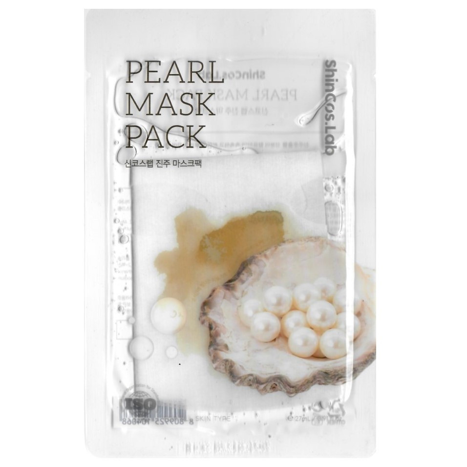 ShinCos.Lab Cellulose Mask Pack Pearl Тканевая маска для лица с экстрактом жемчуга 27 мл