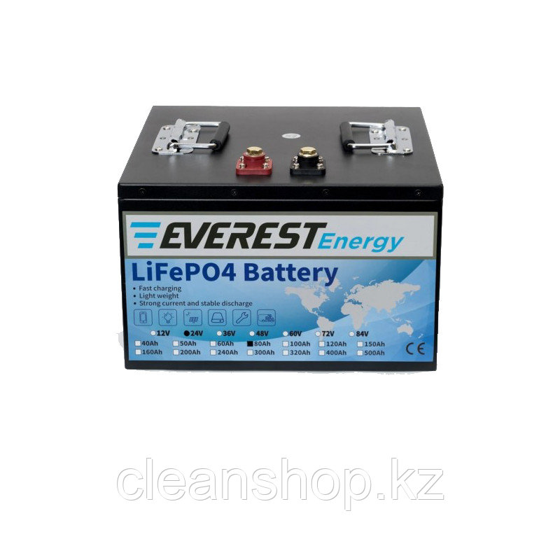 Аккумулятор тяговый Everest LFP-24V80Аh Li-Ion (LiFePo4)