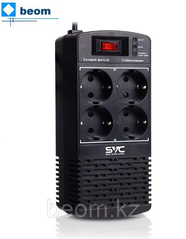 Стабилизатор релейный SVC AVR-1000-L (500 Вт | 220 В | 5-7 мс | ~8% от 184 до 284 В)