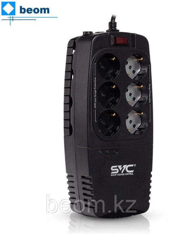 Стабилизатор релейный SVC AVR-1200-U (600 Вт | 220 В | 5-7 мс | ~8% от 184 до 284 В)