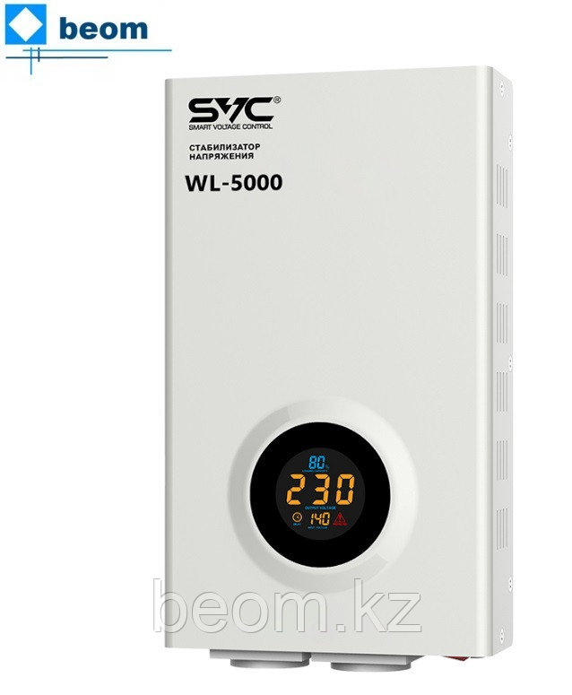 Стабилизатор релейный SVC WL-5000 (5000 Вт | 220 В | 5-7 мс | ~8% от 140 до 260 В | настенный)