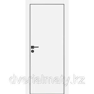 MINIMA Эмаль белая гладкая с кромкой BLACK Alto. Дверь межкомнатная, фото 1
