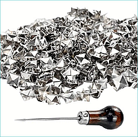 Набор металлических заклепок "Пирамидки" (10 шт.)