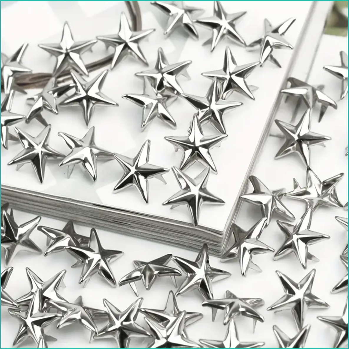 Набор металлических заклепок "Звездочки" (50 шт.), фото 1