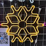 Снежинка из неона М-35, телый, 60 x 60, фото 3