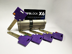 Цилиндр замка PROLOCK X6, размер 31/37, ключ - ключ 68мм.