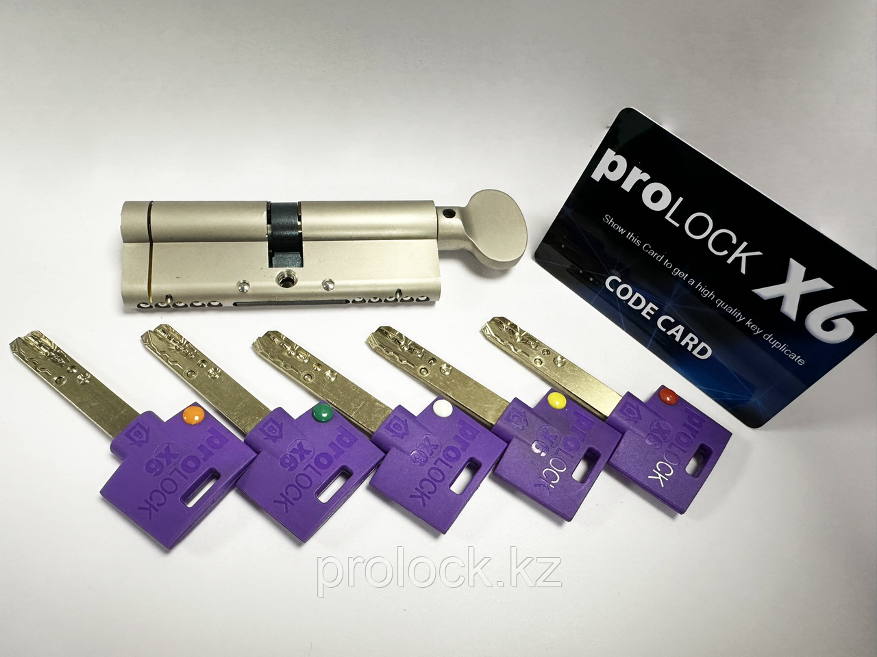 Цилиндр замка PROLOCK X6, размер 35/35Т, ключ - вертушка 70 мм.