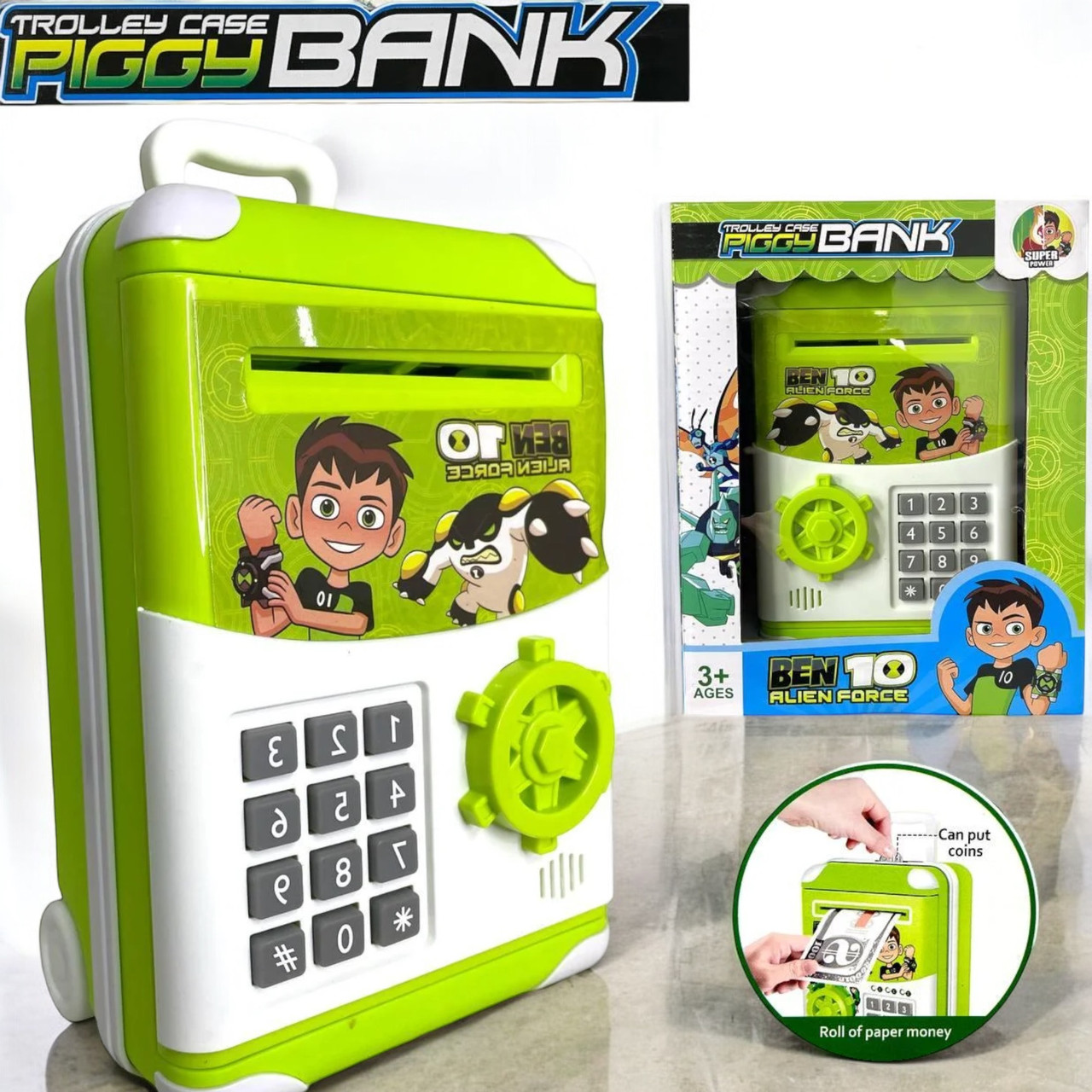 3003B10 Сейф чемодан Ben 10 электронный код 23*18см