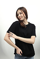 Футболка Унисекс. хлопок черный, 46
