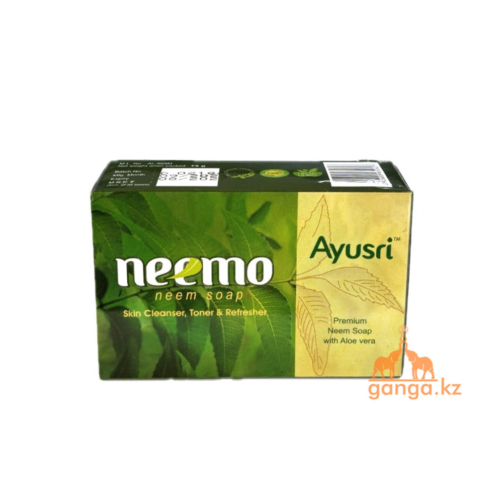 Очищающее мыло с Нимом (Neemo soap AYUSRI), 75 грамм, фото 1