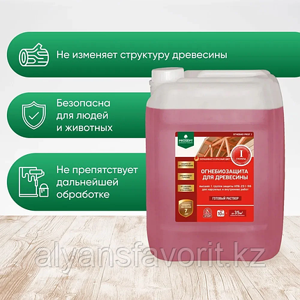 PROSEPT ОГНЕБИО PROF-пропитка огнебиозащита для древесины I гр..(высшая) готовый состав, 10 л. РФ, фото 1