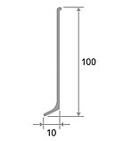 Алюминиевый плинтус ПЛ-100 Серебро, фото 2