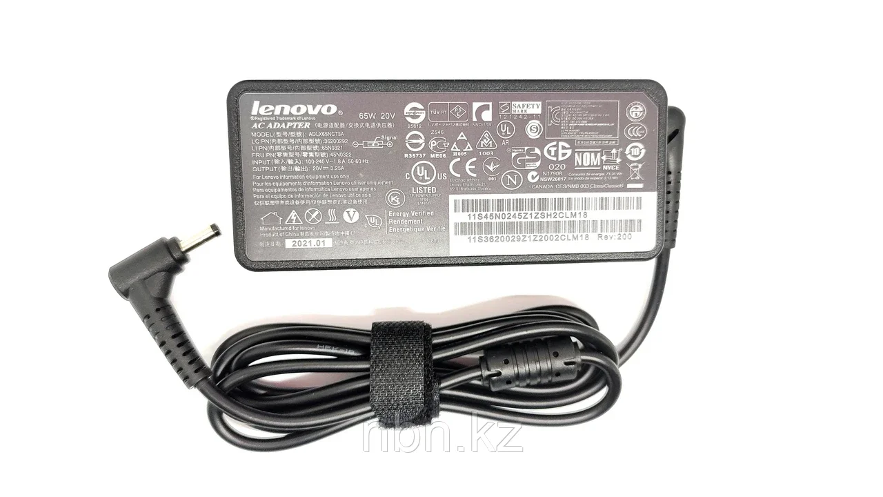 Блок питания / зарядное устройство Lenovo 20В 3.25A 65Ват разъём круглый 4.0*1.7мм