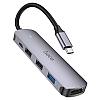 USB-C адаптері Hoco HB27 Multifunction 5-in-1 (HDMI + PD + USB3.0 + 2×USB2.0, фото 3