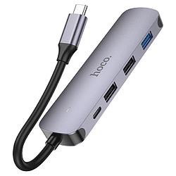 USB-C адаптері Hoco HB27 Multifunction 5-in-1 (HDMI + PD + USB3.0 + 2×USB2.0