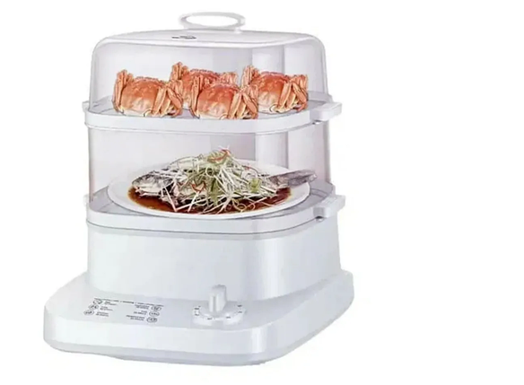 Электрическая пароварка двухуровневая Electric Steamer, фото 2