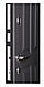 Металюкс М354/1 E Графит / Белая дверь входная металлическая, фото 4