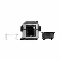 Мультипечь Ninja Foodi OL550 11 в 1 с крышкой SmartLid стальной/черный