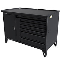 Верстак слесарный 2-х тумбовый, 7 ящиков /PowerMechanics-SW2000010RDD/