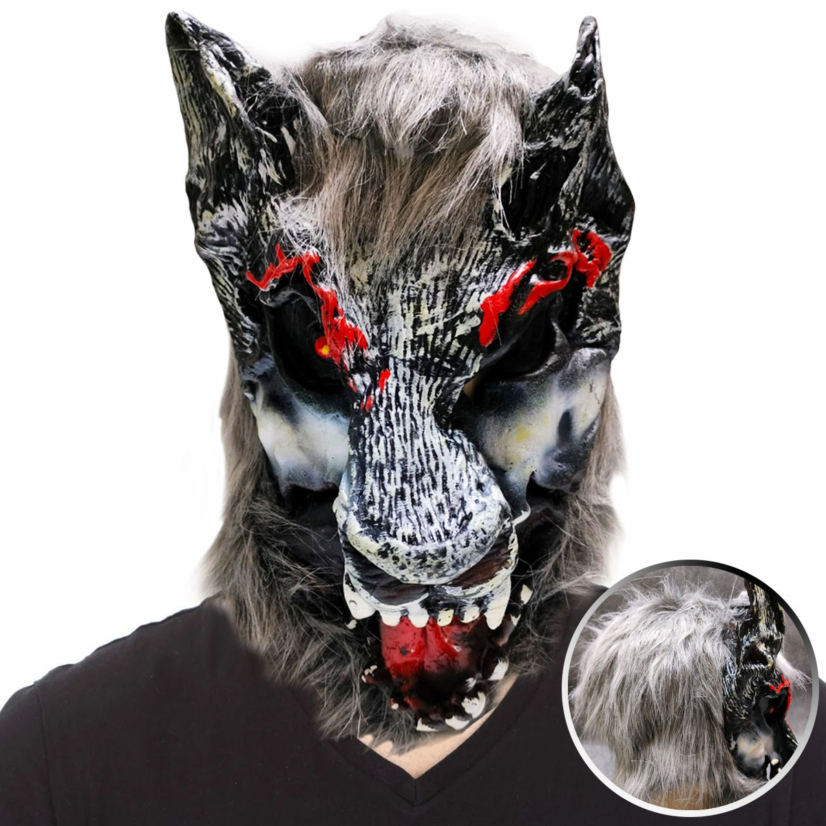 Латексная маска оборотня на Хэллоуин