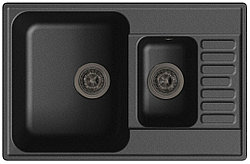 LEX ST. MORITZ 740 BLACK кварцевая мойка