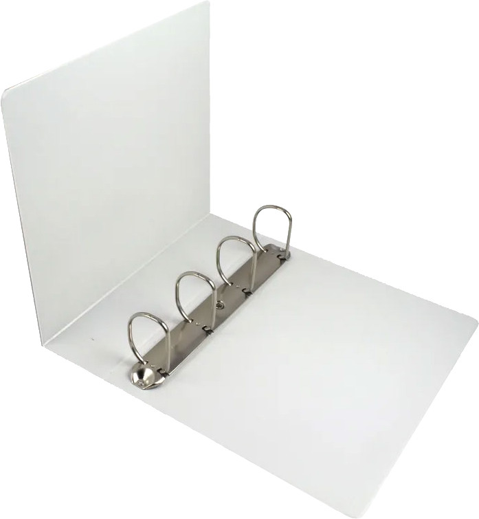 Папка на 4 кольца, A4, 80мм, PVC, белая Eisear