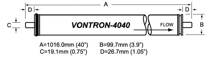 Мембрана обратного осмоса Vontron XLP11-4040