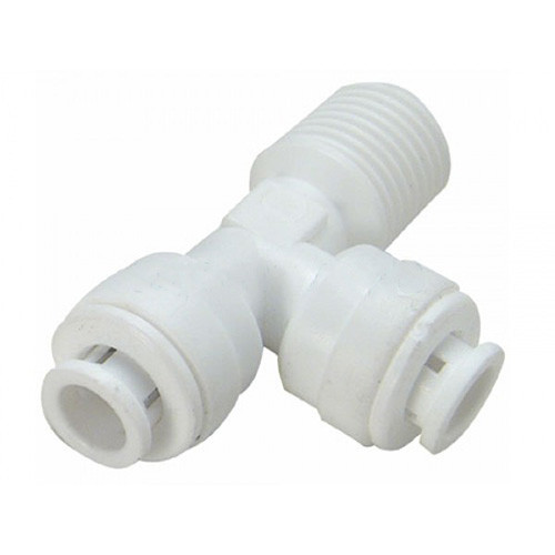 Фитинг тройник QT-04A 1/4" резьба(m) x 1/4" трубка(f) x 1/4" трубка(f) комплект 25 шт.