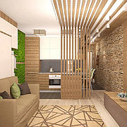 Реечные кубообразные потолки и стены