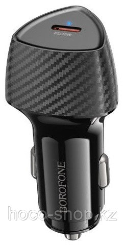 Автомобильный адаптер BZ31B Solid PD30W+Q3.0 car charger, black, фото 1