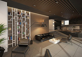 Кубообразный реечный потолок (реечная стена)