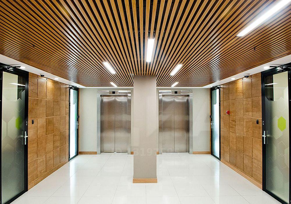 Кубообразный реечный потолок (реечная стена)