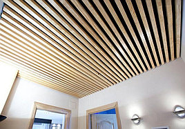 Кубообразный реечный потолок (реечная стена)