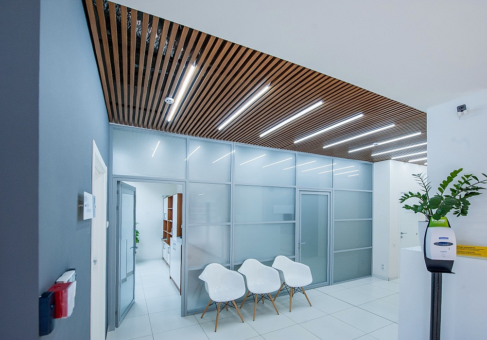 Кубообразный реечный потолок (реечная стена), фото 1