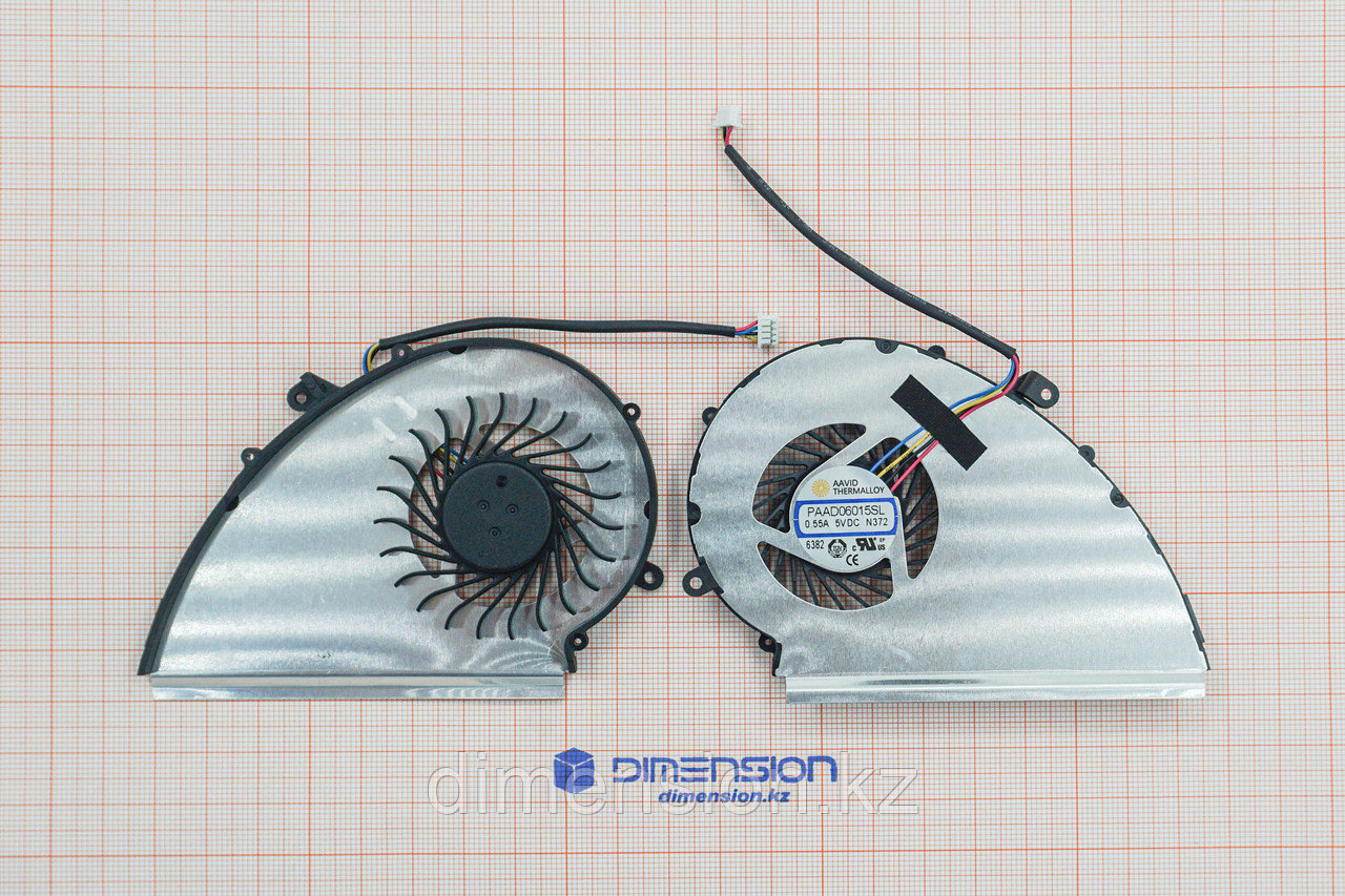 Вентилятор, кулер для MSI GE62VR GL62M GP62MVR GL72MVR GP72VR GF62 4pin v.3