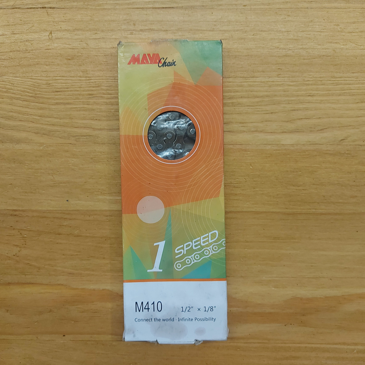 Велосипедная Цепь "Maya Chain" M410 1/2"X1/8". Цепь на велосипед с одной передачей, 1 скоростью. Single Speed., фото 1