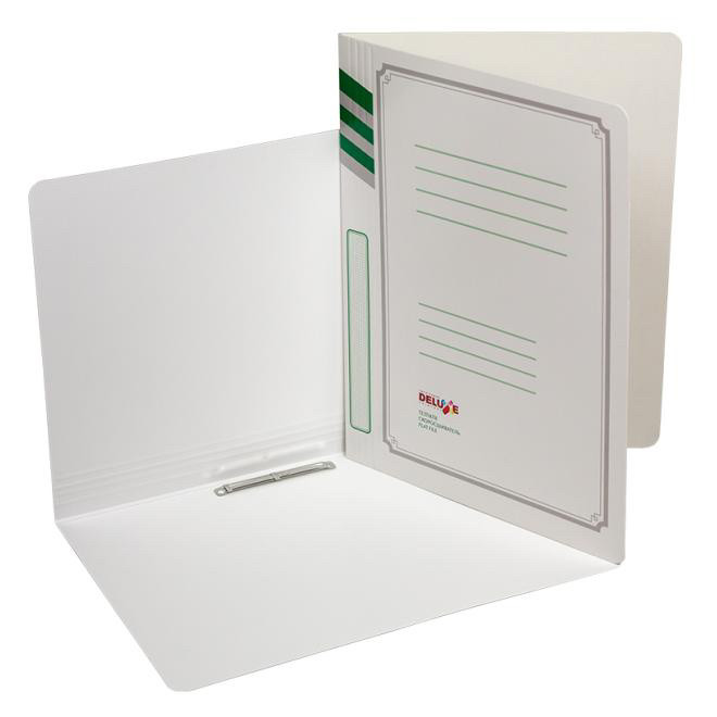 Папка-скоросшиватель, картон, Delux Green