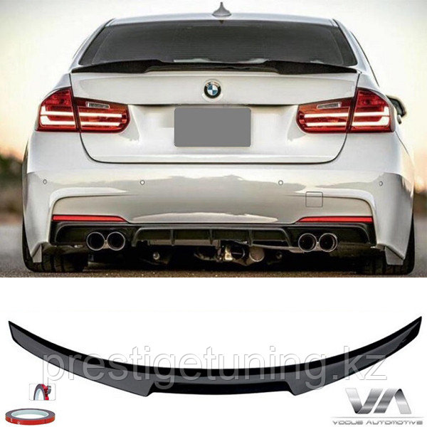 Спойлер на багажник на BMW 3-серия (F30) 2011-16 дизайн M4 (Черный цвет)