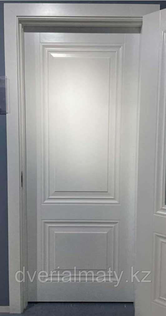 Луксор 1 DVL ПВХ Эмалит белая. ДГ 2.0. Дверь межкомнатная, фото 1