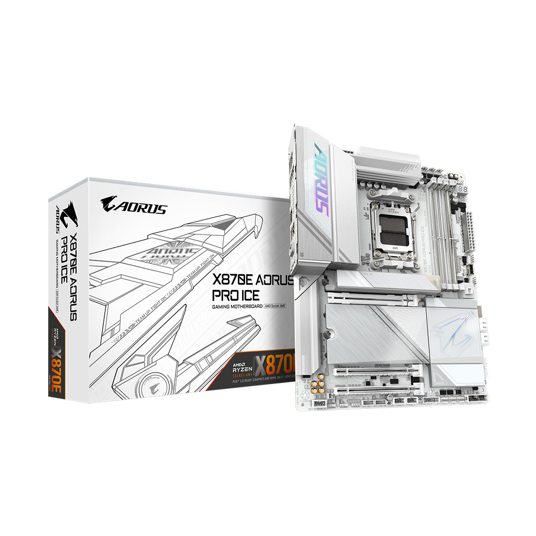 Материнская плата Gigabyte X870E AORUS PRO ICE, фото 1