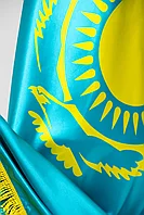 Государственный флаг РК кабинетный из атласа 1м на 2м
