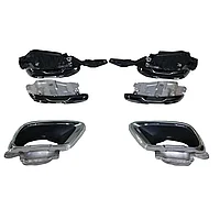 Насадки на глушители на BMW X5 (G05) 2018-22 дизайн M (Хром)