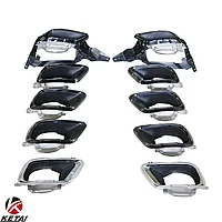 Насадки на глушители на BMW X5 (G05) 2018-22 дизайн M (Темный)