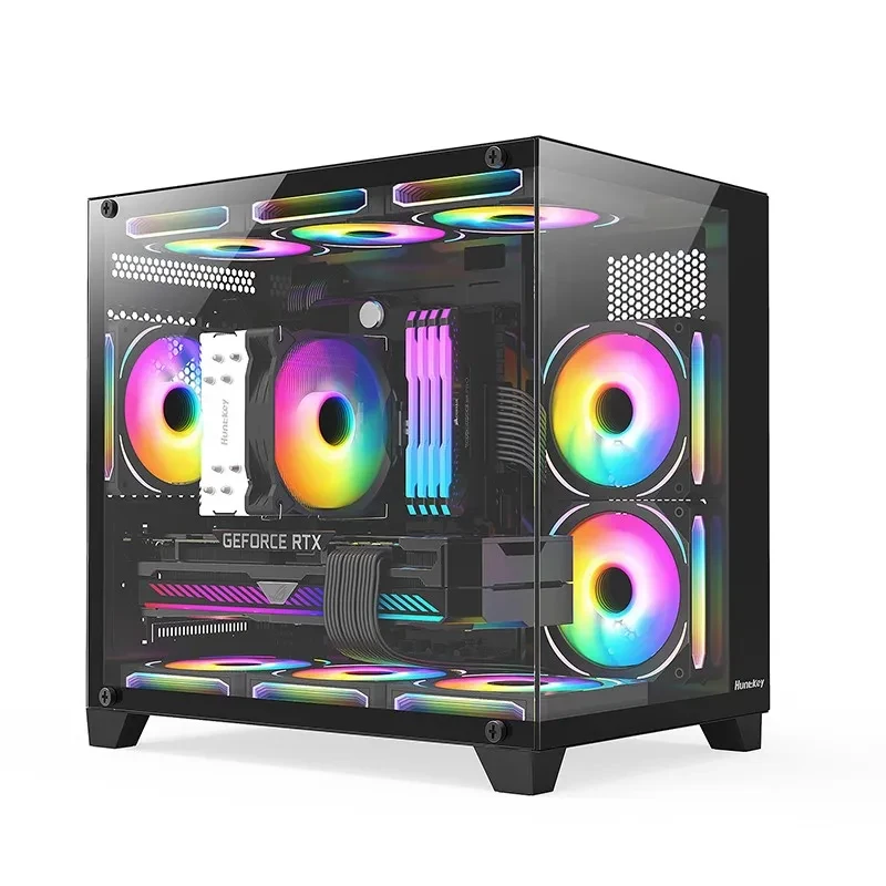 Компьютерный корпус Huntkey S920 Storm RGB  Без БП mATX  Black