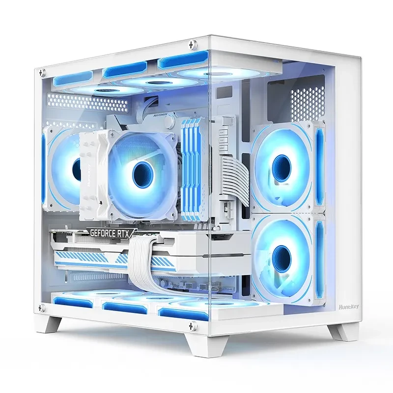 Компьютерный корпус Huntkey S920 Storm RGB Без БП mATX White