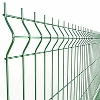 Секционный забор 3D 2000x2500 мм., толщина прутка 4 мм., оцинкованный с полимерным покрытием