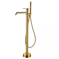Напольный отдельностоящий смеситель для ванны LUSSO Classic Gold