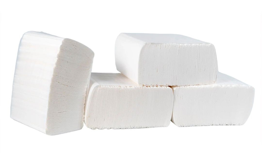 Бумага туалетная листовая Murex, Z-сложение, 1-слойные, 200 л, белая, 24 шт/кор