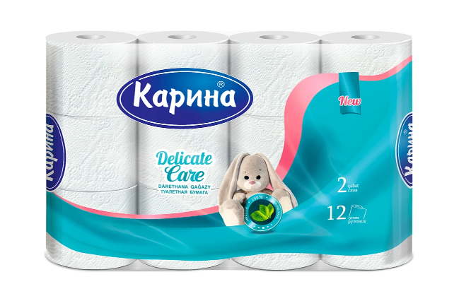 Бумага туалетная Карина Deliсаte care 12 рулонов