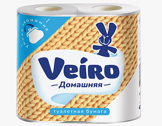 Бумага туалетная Veiro Домашняя 4 рулона